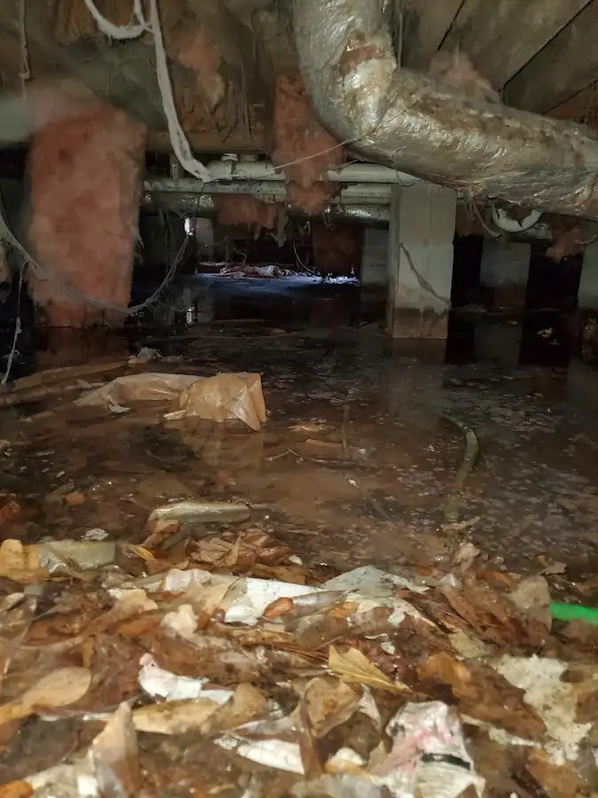 Crawl space flood assessment for Commercial Water Damage Restoration in North Cornwall